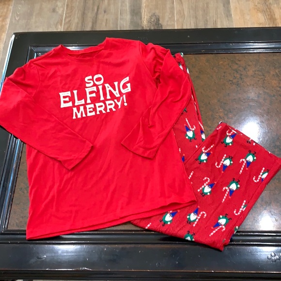Old Navy Other - 3/$20 Bundle Deal {Old Navy}Boys Sz XL(14/16)So Elfing Merry Pajamas